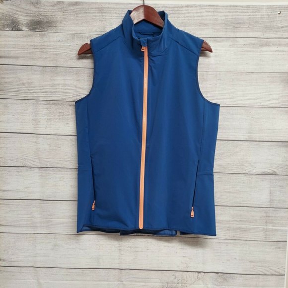 Polo Ralph Lauren Womens Royal Navy Blue Stretch Golf Vest Jacket Size Large - Picture 1 of 5